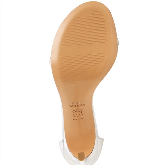 STUART WEITZMAN NUDISTSONG TIN GLASS SILVER HEELS - Picture 4 of 4